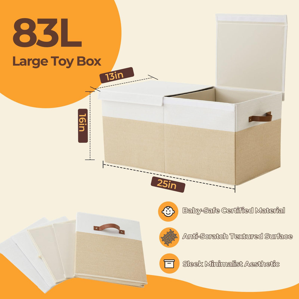 Uniency toy box folded flat for compact storage