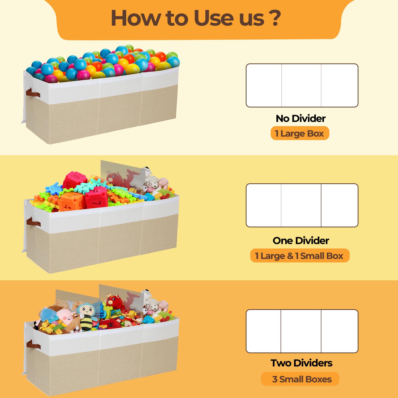 Uniency grey toy box suits nursery and playroom aesthetics.