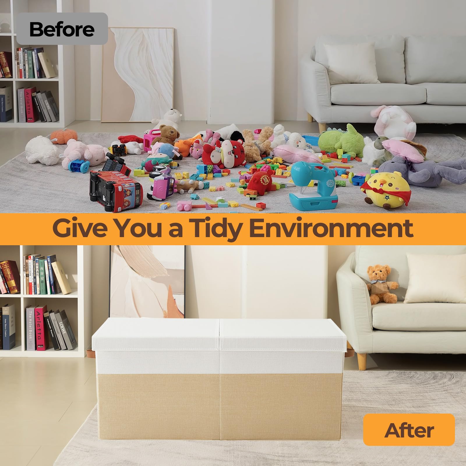 Uniency toy box in a playroom for versatile storage