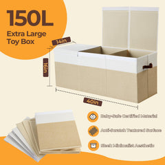 Uniency toy box lid with Velcro closure for quick access and secure sealing.