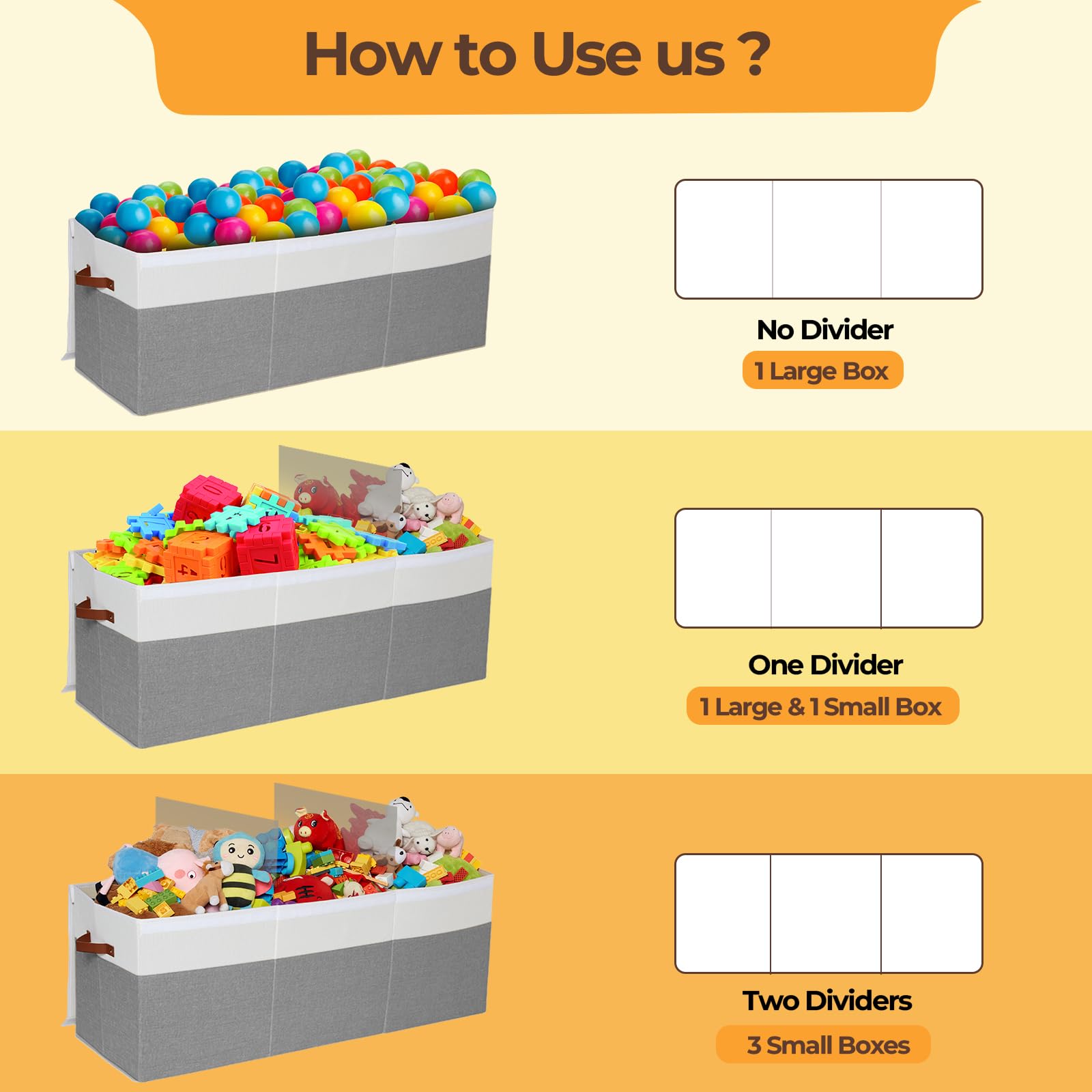 Uniency toy box in living room setup shows versatile space for family storage.