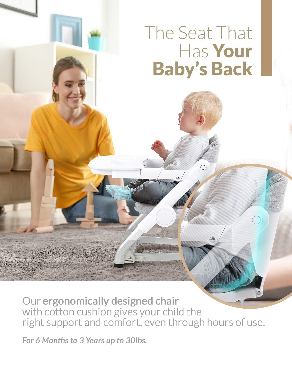 Unilove Feed Me BPA-free tray highlights safe, heat-resistant mealtime use.