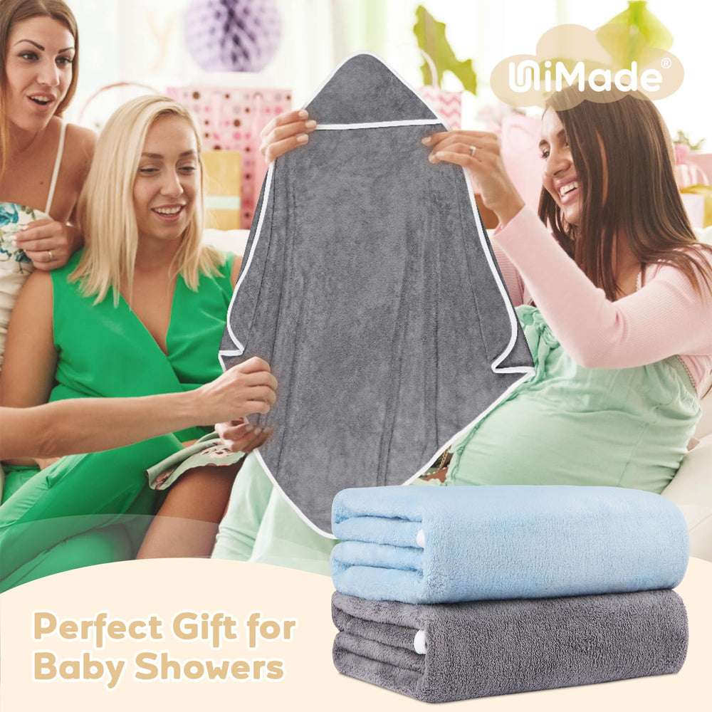 UNIMADE gift-ready hooded towel pack perfect for baby showers.