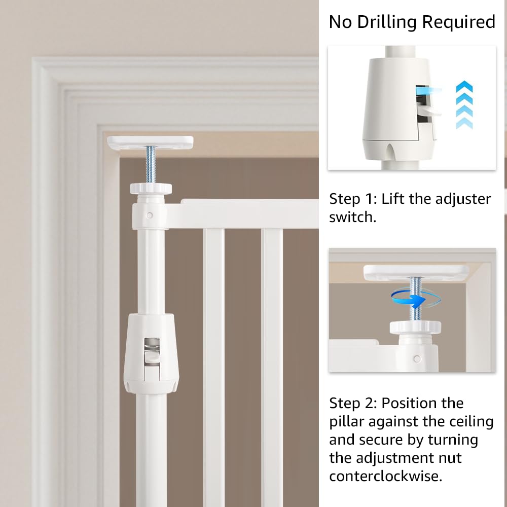 Unipaws 35-38 inch opening fit demonstrates doorway compatibility for pets.