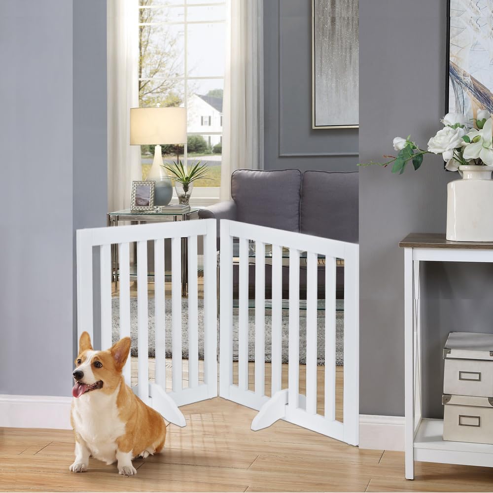 unipaws white indoor pet gate set on staircase for safe pet passage control.