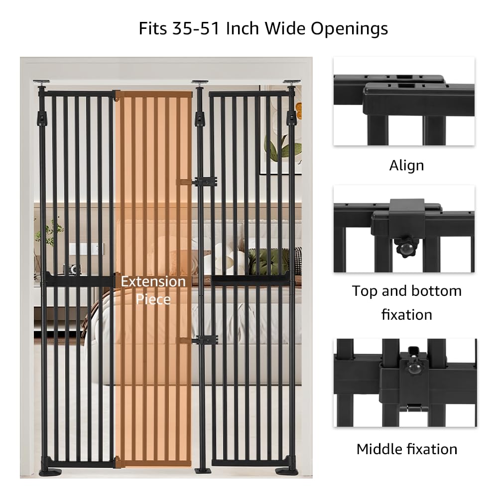 Unipaws wide opening fit shows compatibility with 35-51 inch openings