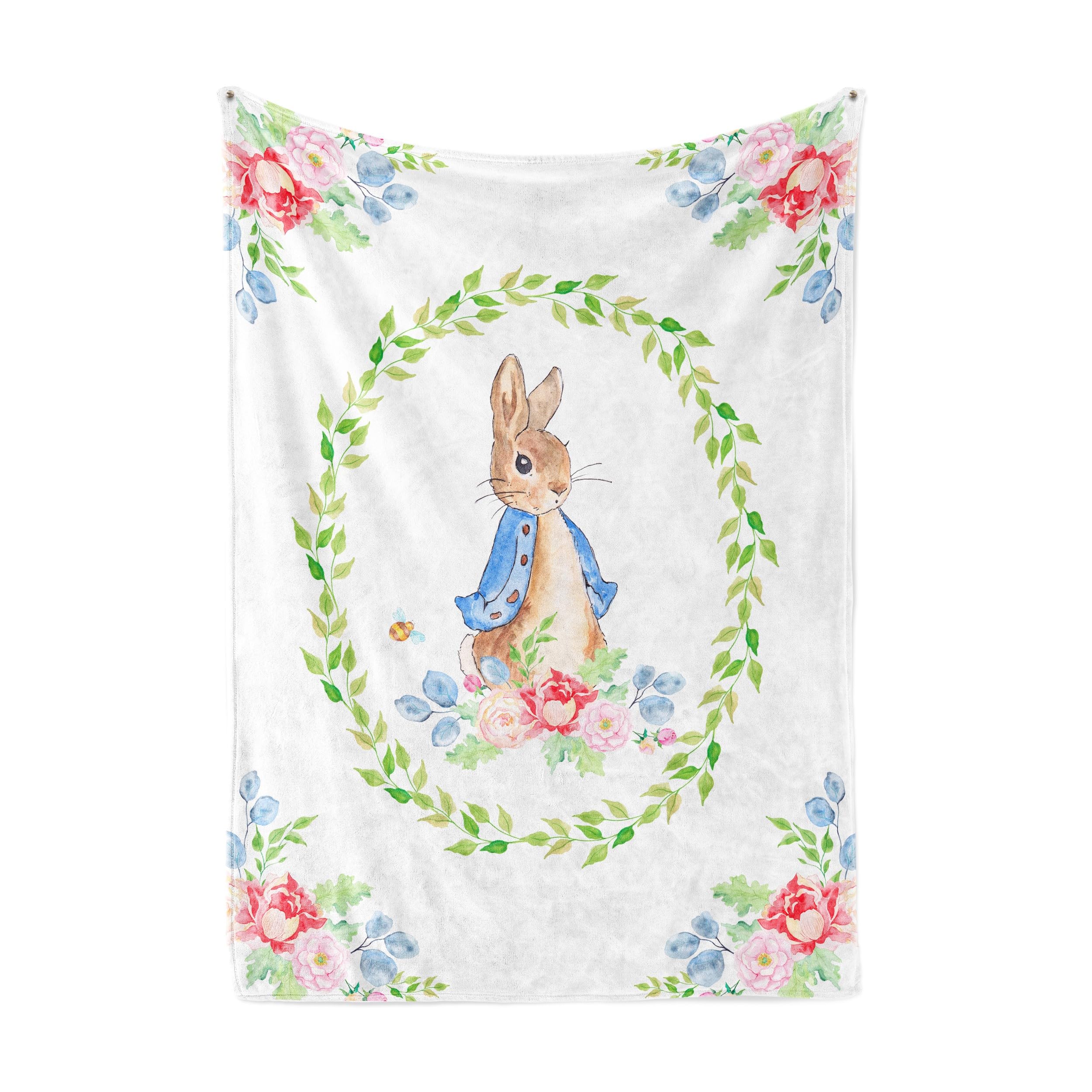 UNIQUE Rabbit blanket back white offers calming contrast for sensory comfort