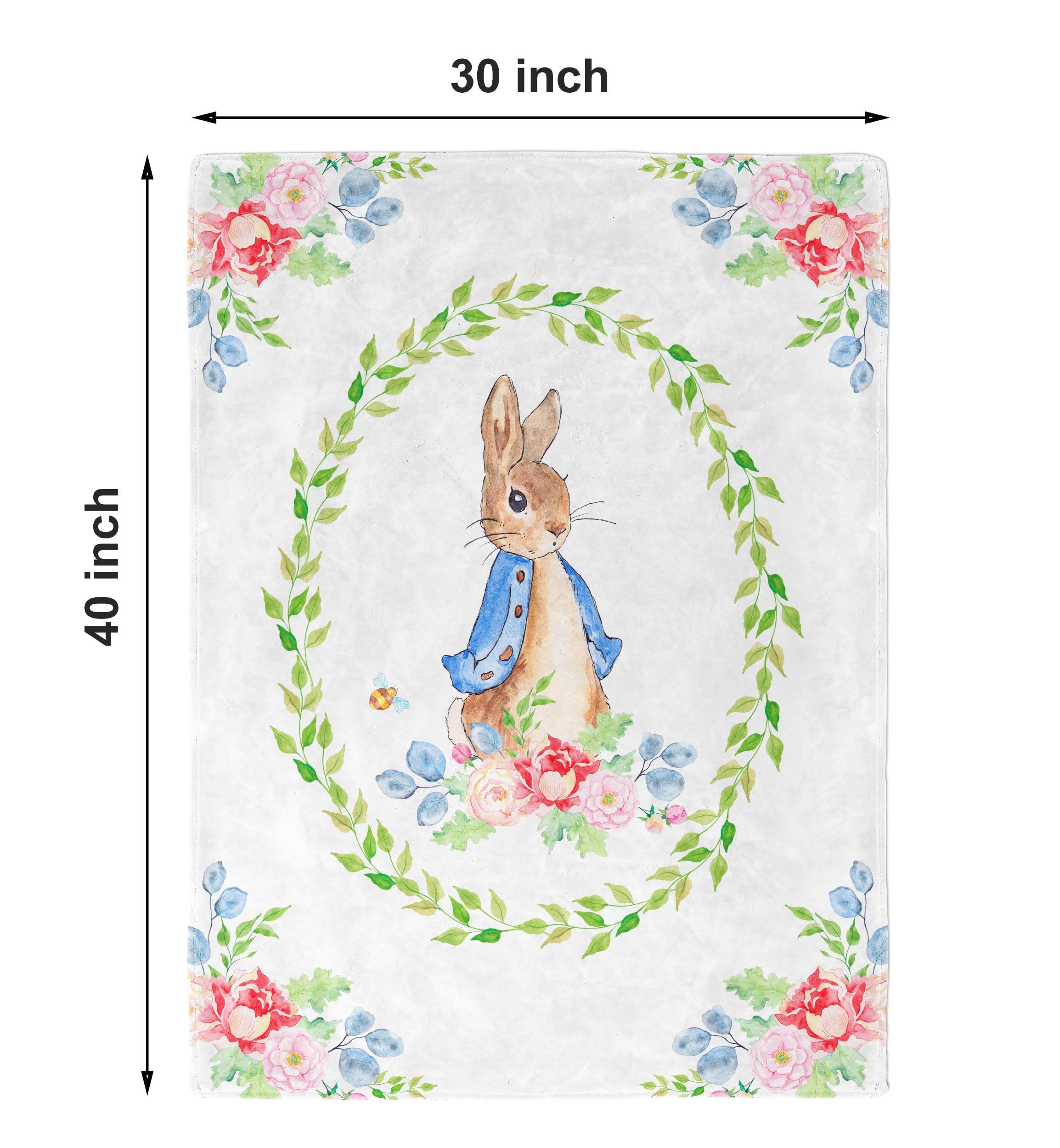 UNIQUE Rabbit blanket size 30x40 inches ideal for swaddling and snuggling