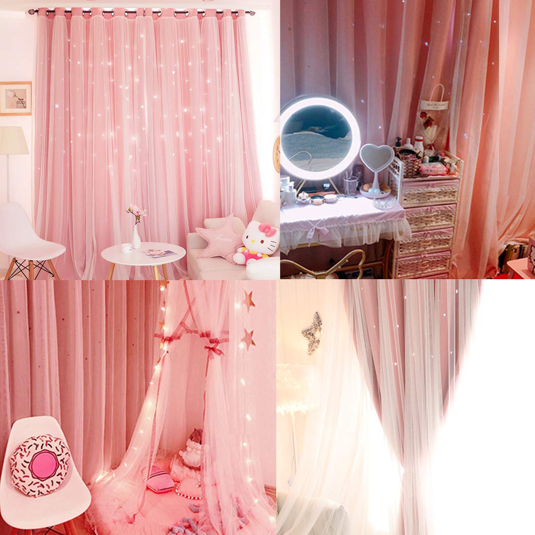 UNISTAR butterfly bow ties and tiebacks included for versatile styling.