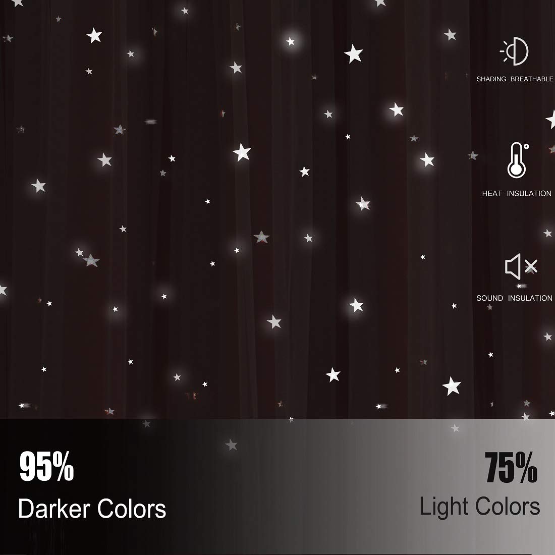 UNISTAR star-cutout pink curtain reveals whimsical kids' room decor.