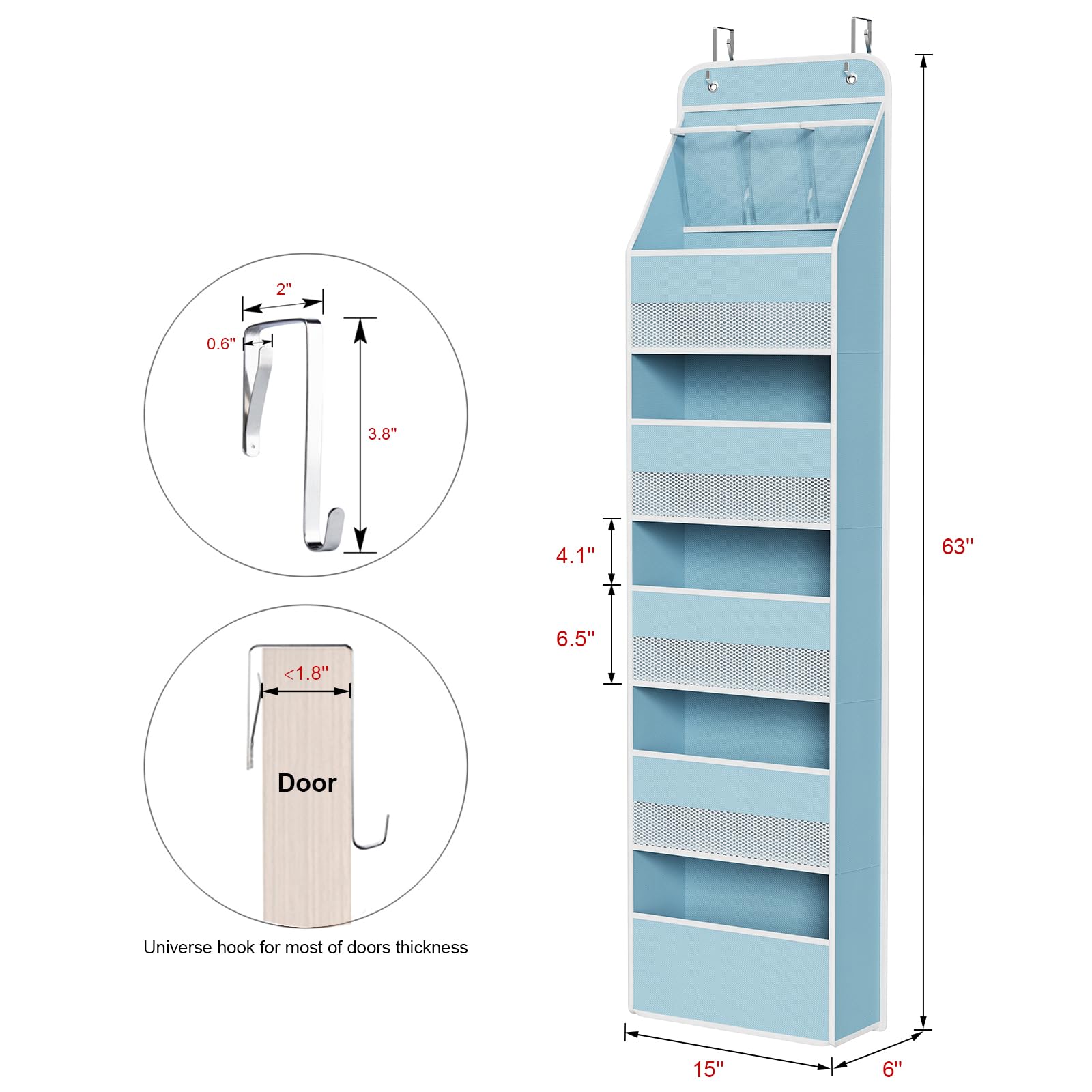 Univivi organizer mesh windows provide quick visibility of contents