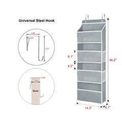 Univivi Door Organizer mesh windows close-up highlight see-through dry storage for toiletries.