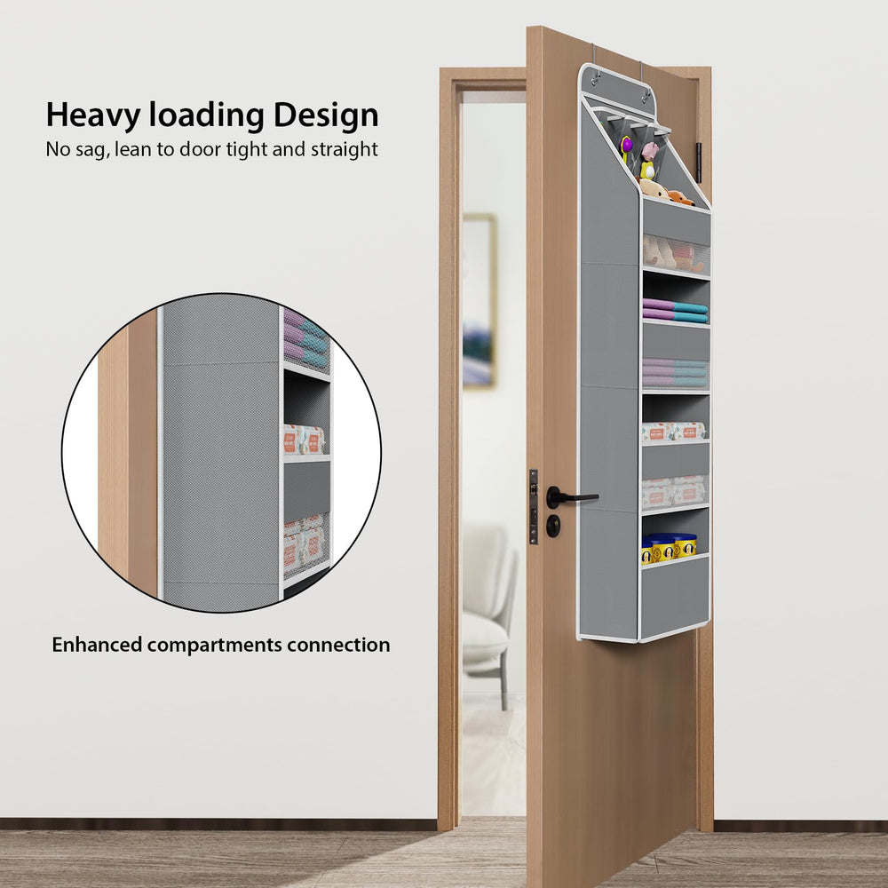 Univivi fabric pockets offer large-capacity storage for bottles and lotions.