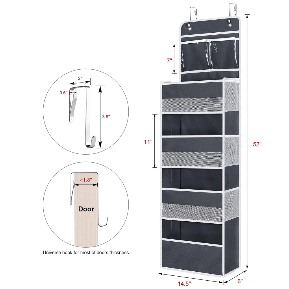 Univivi large-capacity nursery bathroom organizer maximizes vertical storage space.