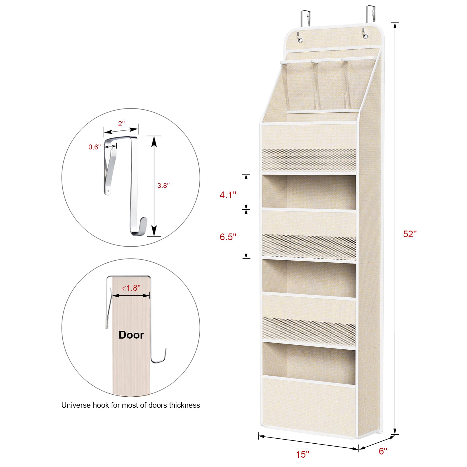 Univivi large PVC pockets demonstrate visible storage for bottles and lotions.