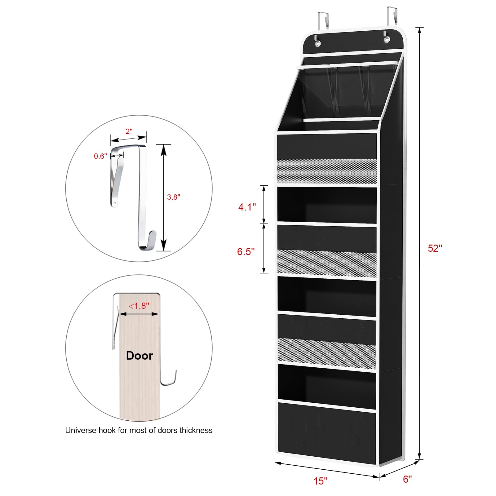 Univivi mesh-pocket ventilated organization for quick access and air circulation