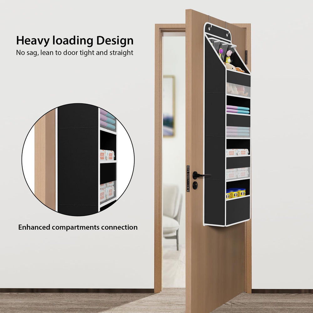 Univivi nursery door-hanging storage with six-pocket design keeps items visible and accessible