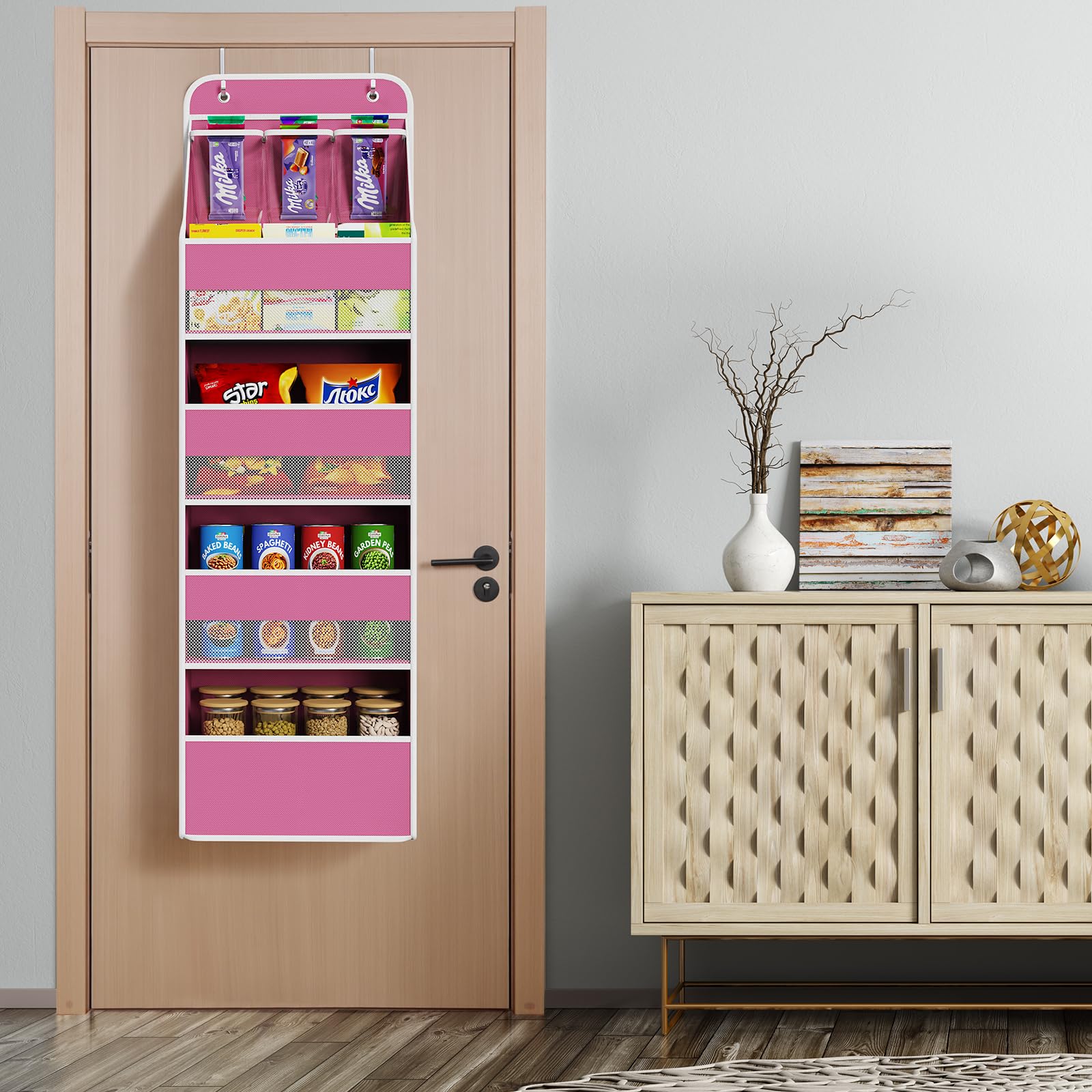 Univivi nursery storage for bottles, diapers, and clothes within reach