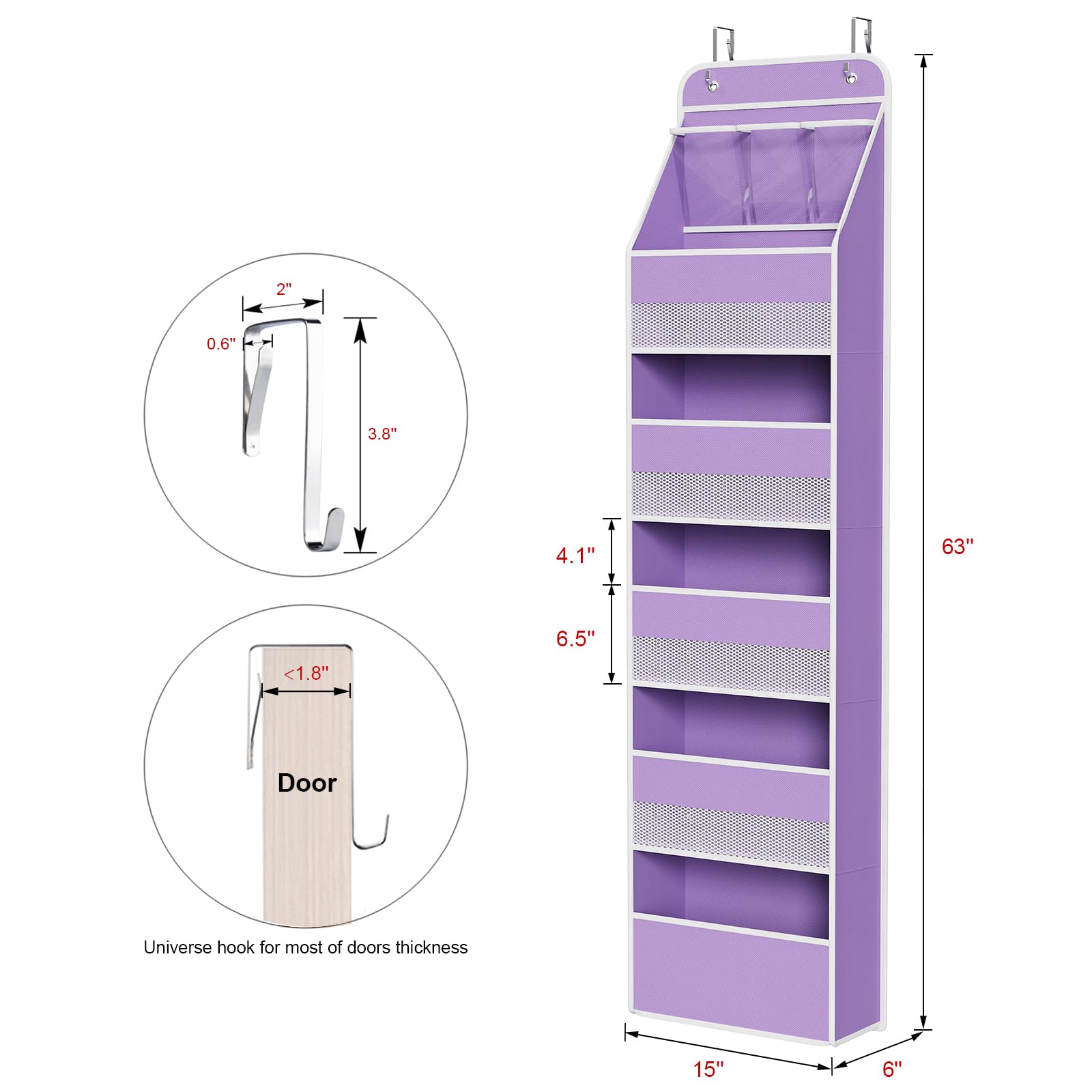 Univivi organizer mesh windows ventilation—see-through, quick-dry storage for damp items.
