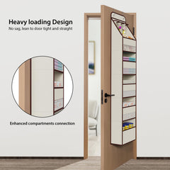 Univivi over-door organizer beige with baby bottles demonstrates spacious pockets