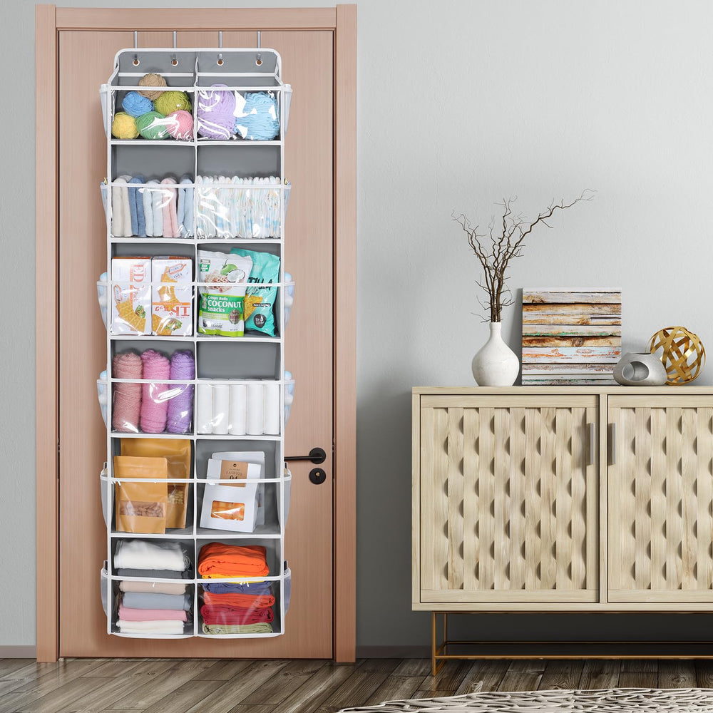 Univivi over-the-door organizer uses breathable fabric for safe storage.