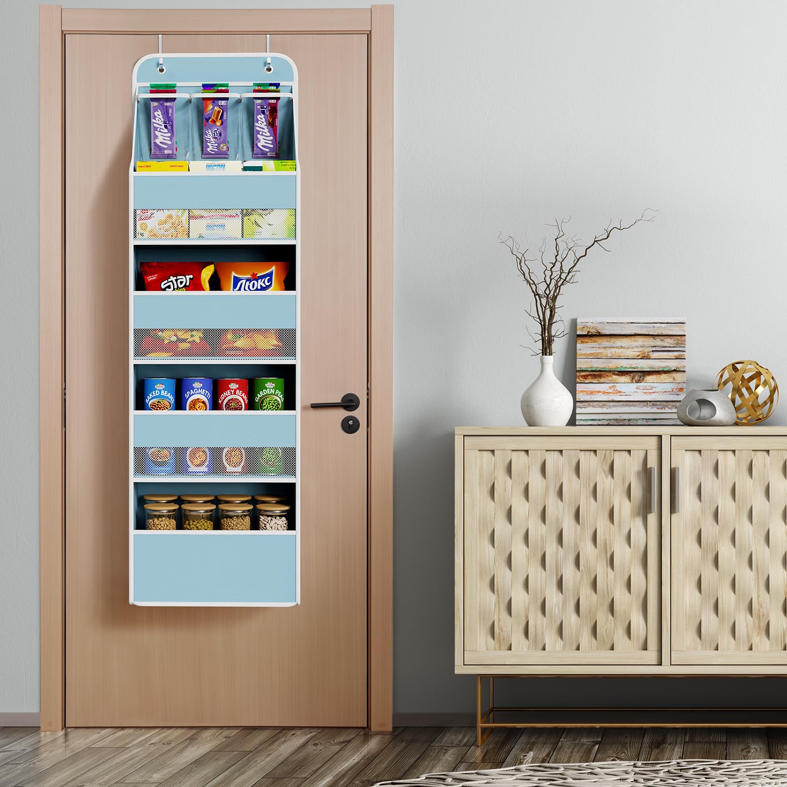 Univivi strong-stitching-organizer blue close-up emphasizes durable construction for heavy loads