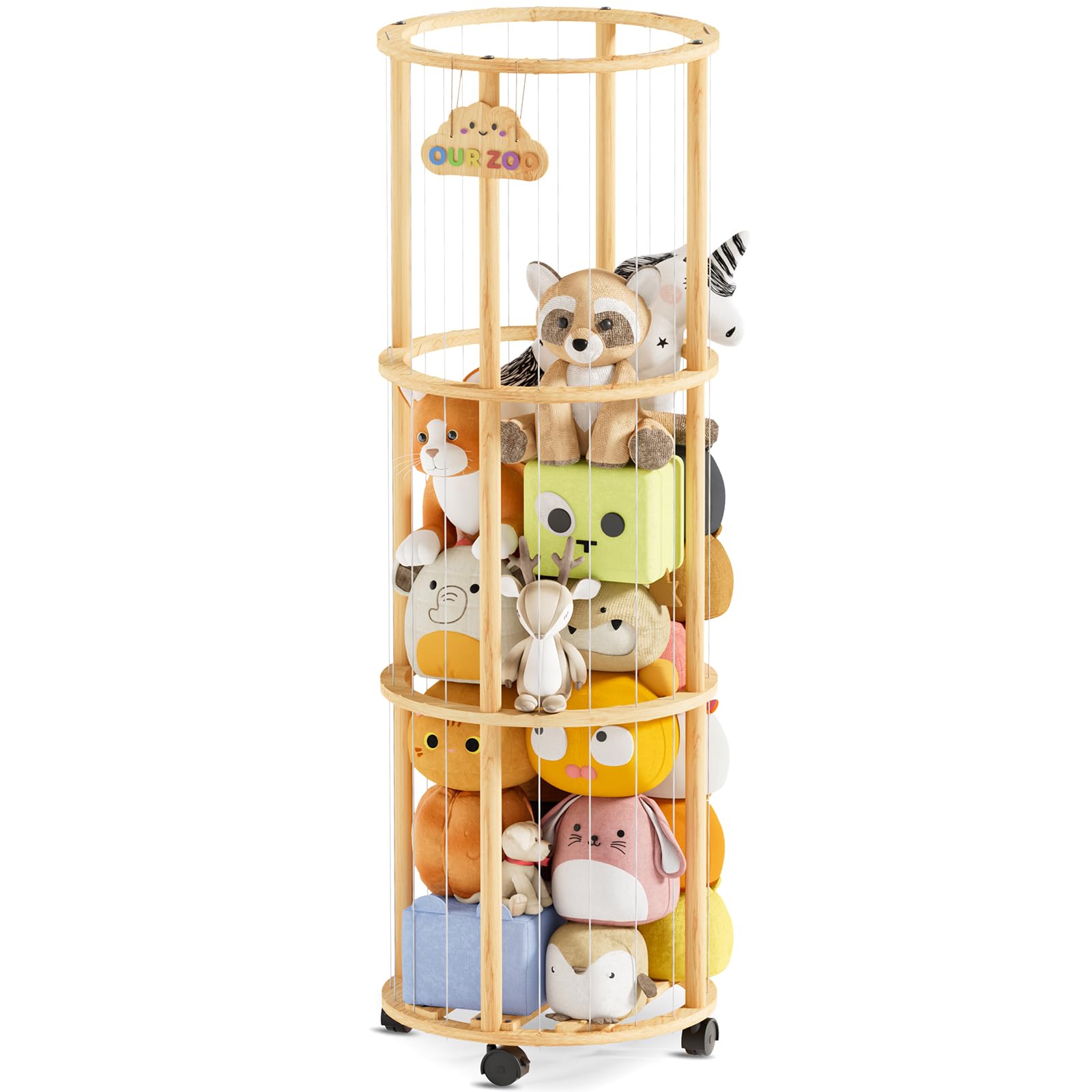 Unlumm kids room organizer for plush toys supports tidy play spaces