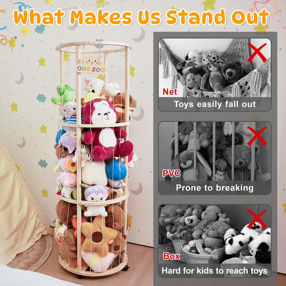 Unlumm Our Zoo sign on storage unit adds playful room charm
