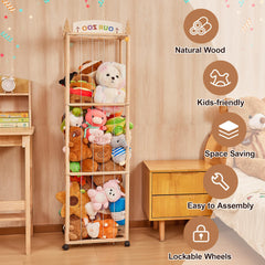 Unlumm stuffed animal storage organizer dimensions show spacious capacity for plush toys