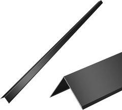 UNNAK aluminum corner guard 2x2x48 black closeup highlighting durable wall edge protection.