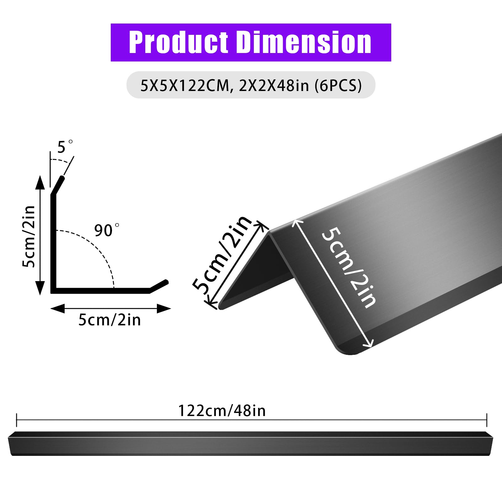 UNNAK corner guard end design with 15-degree ends for better wall fit.
