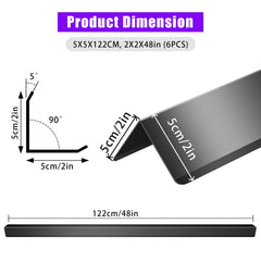 UNNAK corner guard end design with 15-degree ends for better wall fit.