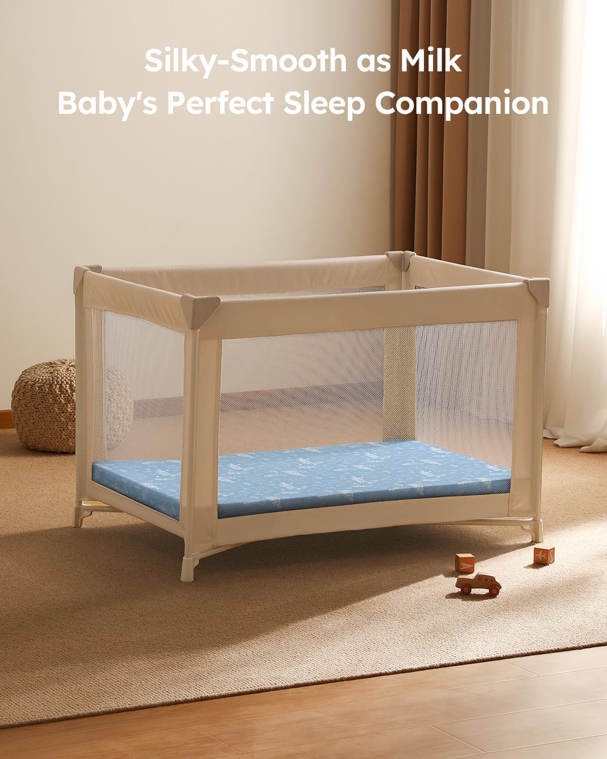 Unnivoll 3-pack includes prints for easy room decor and calm sleeping environment.