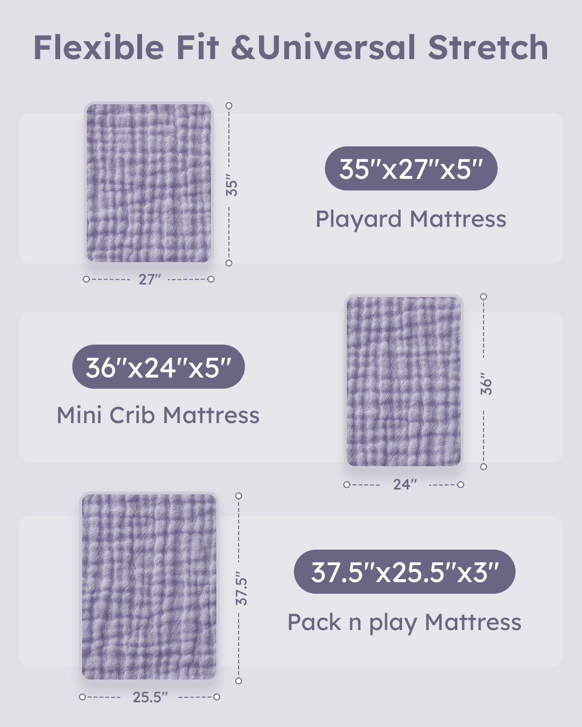 Unnivoll 360-degree elastic hem demonstrates secure fit for safe sleep surface