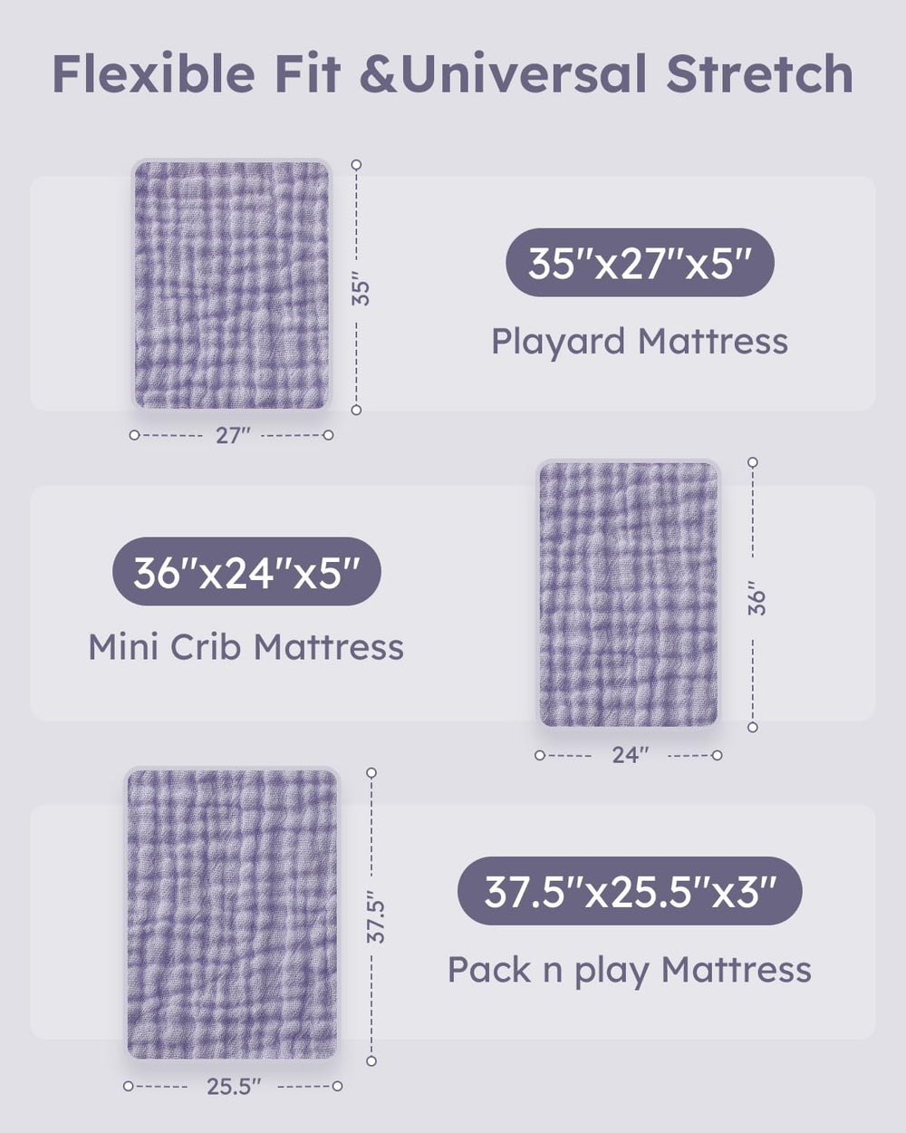 Unnivoll 360-degree elastic hem demonstrates secure fit for safe sleep surface