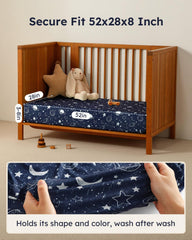 Unnivoll breathable microfiber crib sheets provide gentle touch for baby's skin.