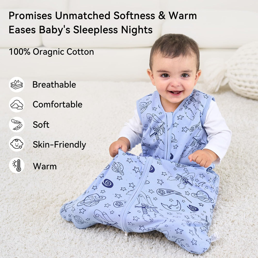 Unnivoll baby sleep sack 2-way zipper detail for easy night changes