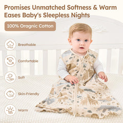 Unnivoll sleep sack with 2-way zipper enables easy night-time diaper changes