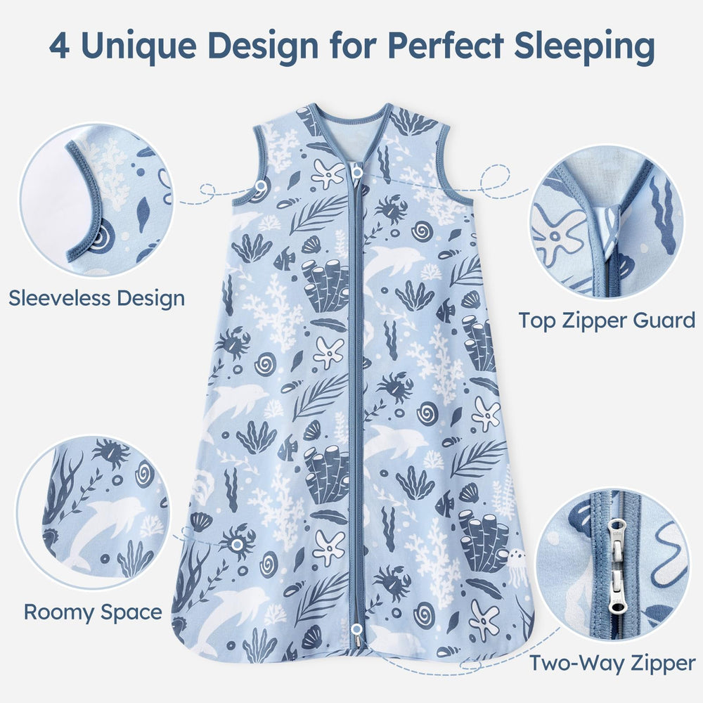 Unnivoll Baby Sleep Sack folded for travel and compact storage.