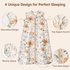 Unnivoll baby sleep sack cotton breathable fabric highlights 100% combed cotton quality