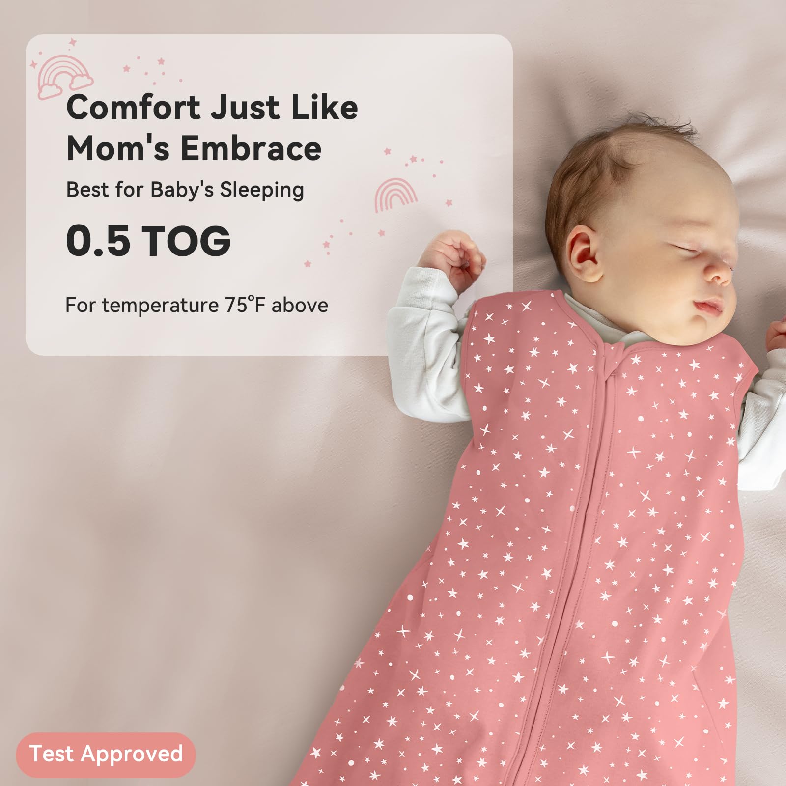 Unnivoll sleep sack keeps skin safe with zipper guard.