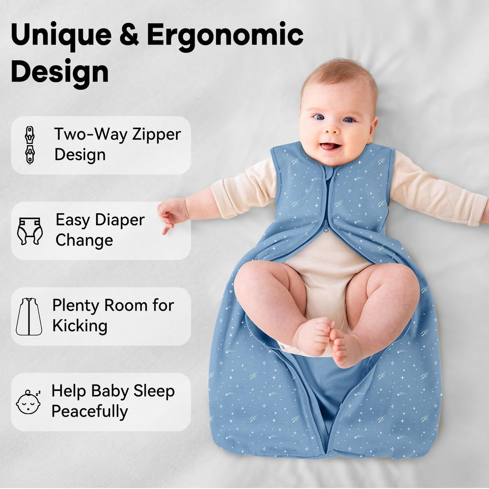 Unnivoll baby sleep sack safety label shows CPSC compliance for reassurance.