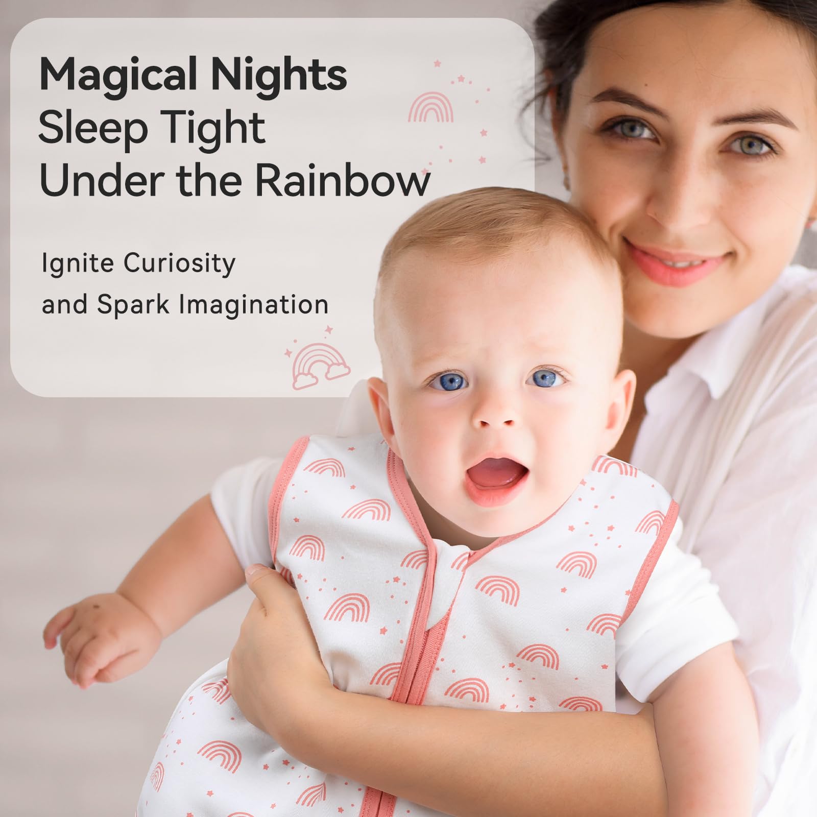 Unnivoll sleep sack size options support growing babies.