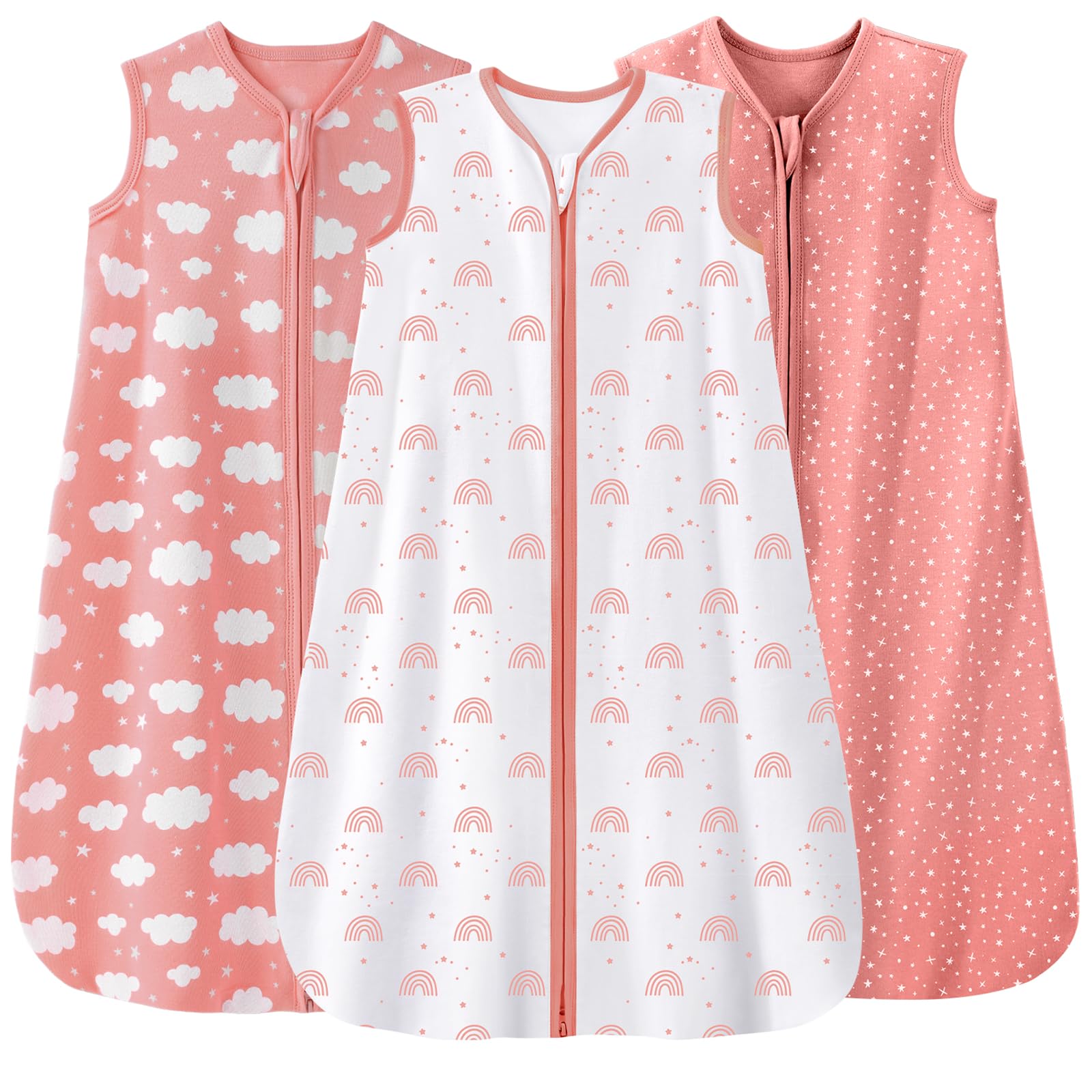 Unnivoll sleep sack with sky-pattern fabric offers cozy comfort for naps.