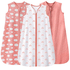 Unnivoll sleep sack with sky-pattern fabric offers cozy comfort for naps.