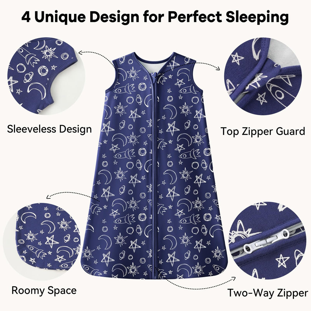 Unnivoll baby sleep sack top zipper protector guarding baby's chin