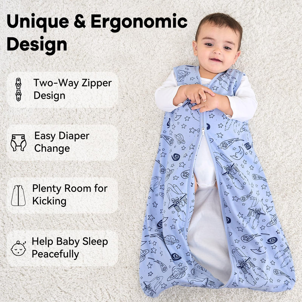 Unnivoll sleep sack top zipper protector reduces chin scratches during sleep