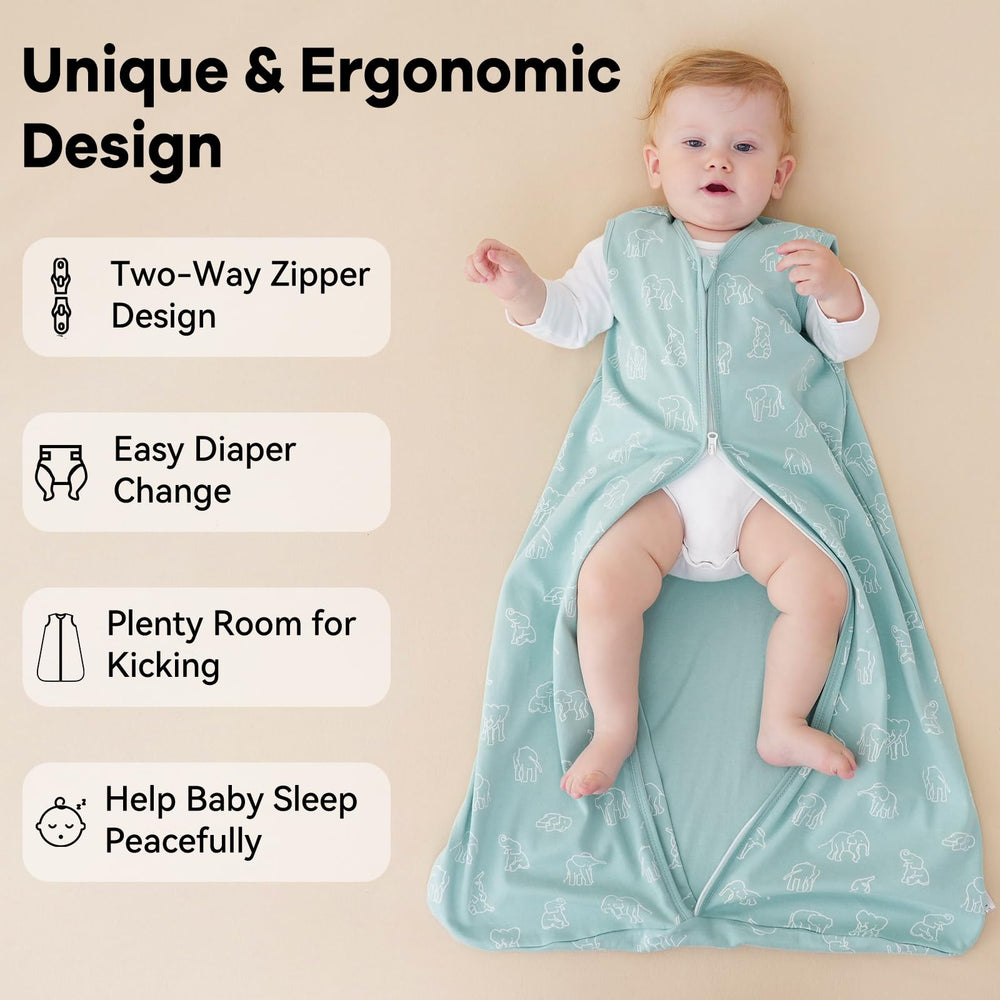 Unnivoll sleep sack zip guard closeup protects delicate skin during zipping.
