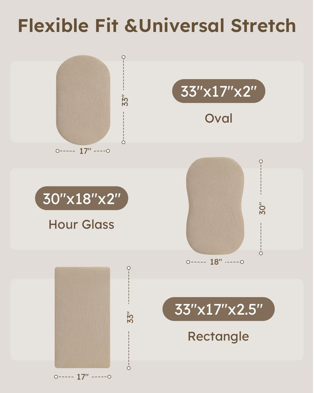 Unnivoll Bassinet Sheets secure 360-hem for snug flat sleeping surface.