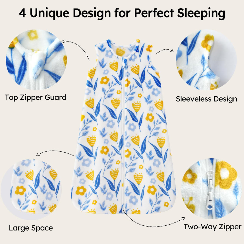 Unnivoll sleep sack with soft interior for gentle skin contact.